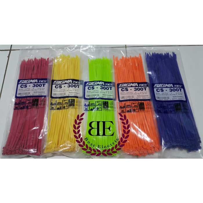 

Terlaris Kabel Ties / Kabel Tis / Cable Tie Cs 300 T Warna 30 Cm Sigma Cs300T