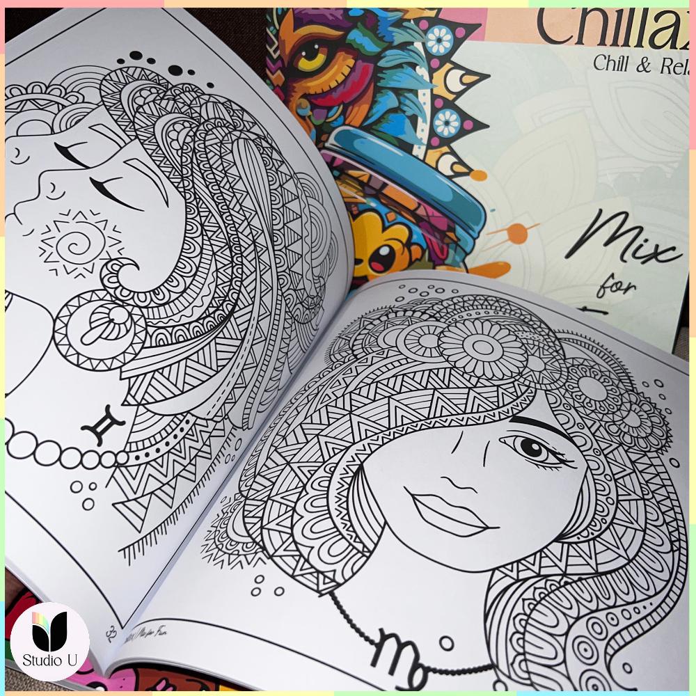 

SALE [CHILLAX] ADULT COLORING BOOK (BUKU MEWARNAI DEWASA) - MANDALA, DOODLE, ABSTRAK, DLL BYS465