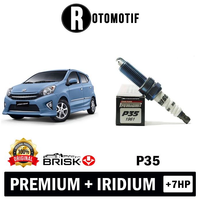 Busi Brisk Mobil Ayla Agya Ignis Premium Plus Iridium P35 Kode Br01