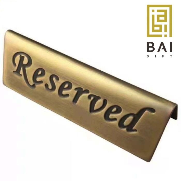 

Terlaris Table Reserved Sign Reception Seating Signs Double Side Sign