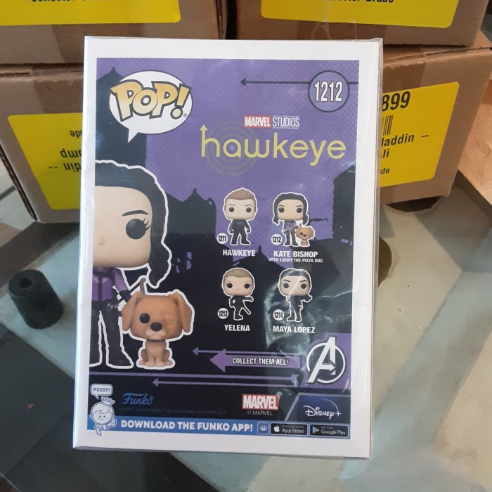 PROMO FUNKO POP KATE BISHOP WITH LUCKY THE PIZZA DOG 1212 COLLECTOR GRADE TERMURAH