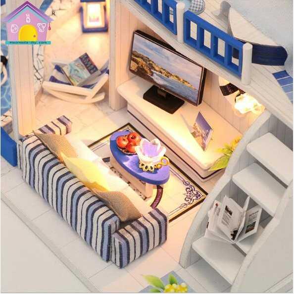 TERBARU HONGDA Miniatur Rumah Boneka DIY Doll House Wooden Furniture - M040