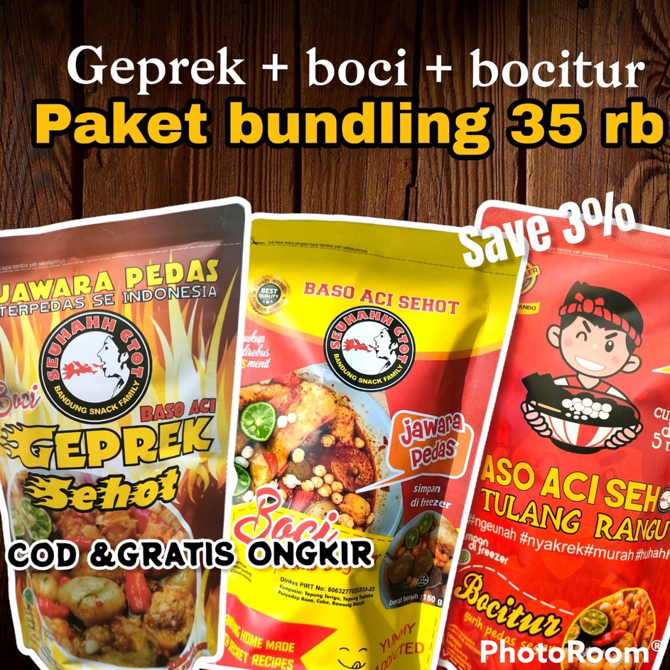 

气 XIII 10857 SEHOT - Paket bundling 3 Boci, Bocitur, Geprek Terlaku.../ ༄