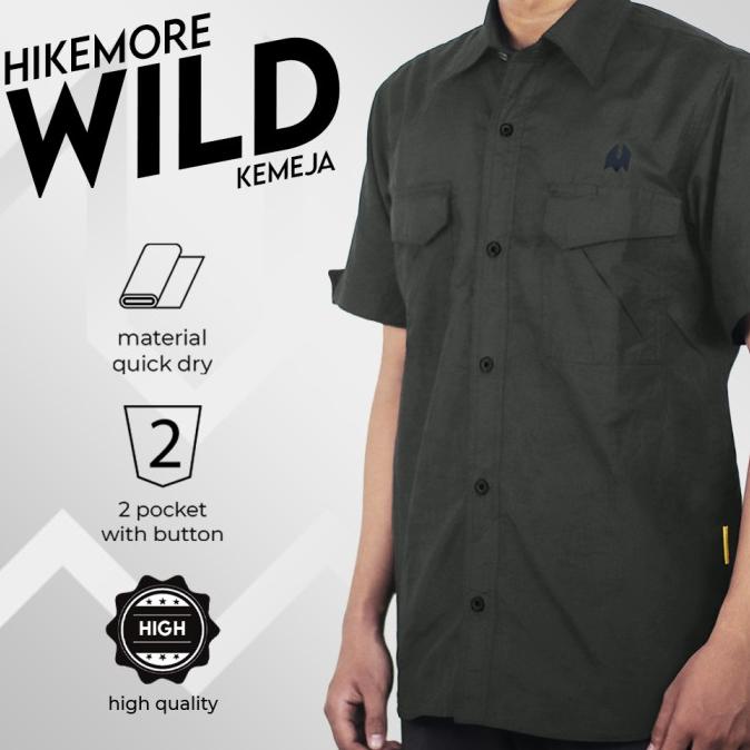 Wearklambi Kemeja Lengan Pendek Hikemore Wild Casual Outdoor Berkualitas