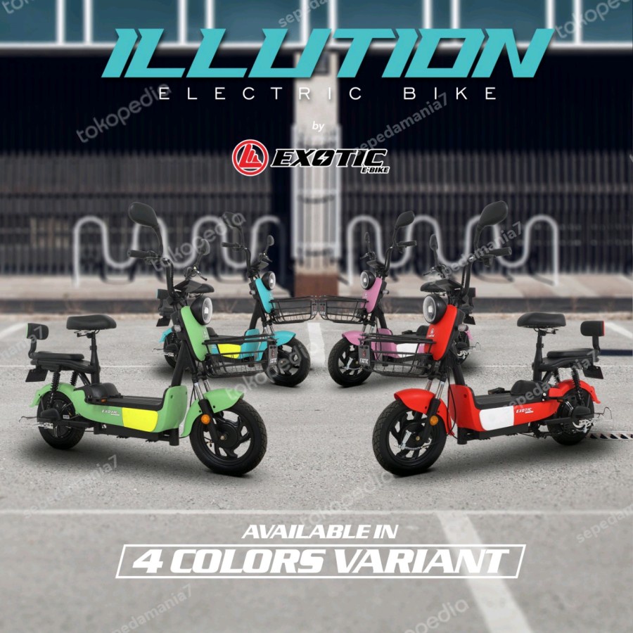 SEPEDA LISTRIK 14 x 2.50 EXOTIC ILLUTION - red