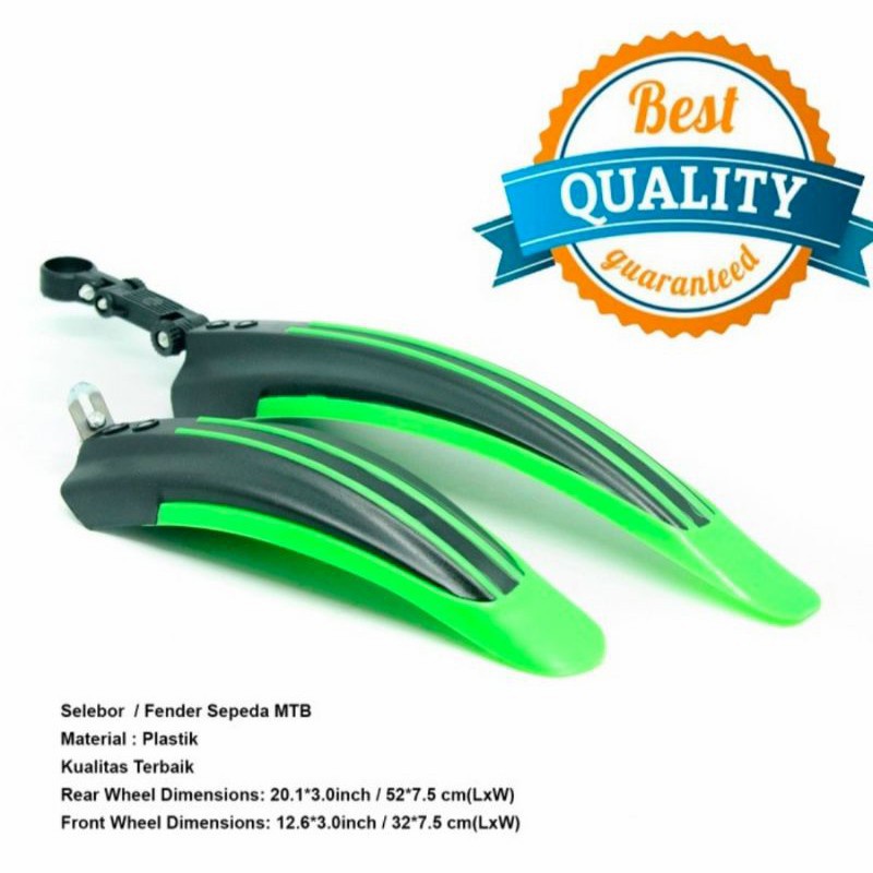 Spakbor Sepeda EXOTIC cocok untuk MTB/lipat/BMX (depan belakang) - Biru