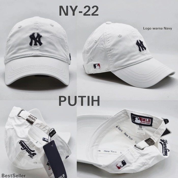 Topi Topi NY Baseball Premium Import PUTIH - Putih(D8R3) Topitopi pria original branded import 100% 
