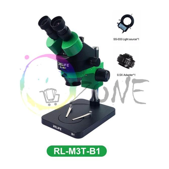 Microscope Mikroskop Trinocular Relife Rl-M3T + Led Lamp