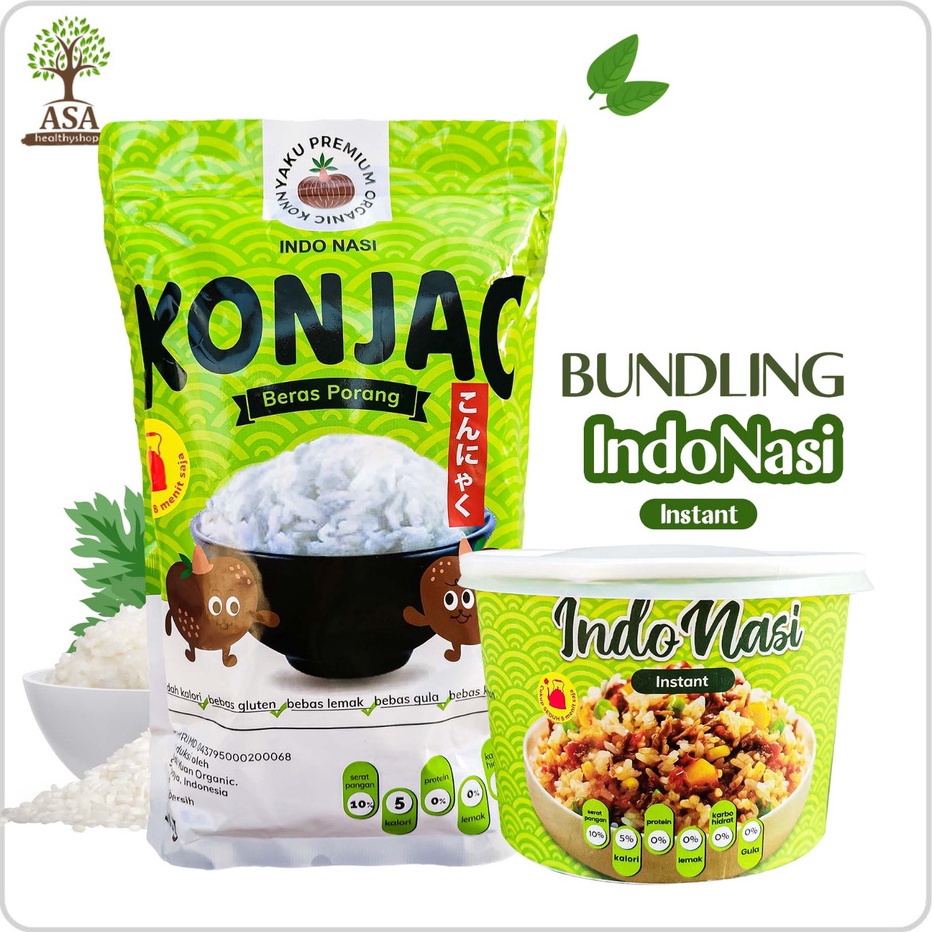 ≼≽ XIII 6134 BUNDLING Konjac Beras Porang 1 Kg FREE Indonasi Konjac Instant Cup >XG34448< ズ