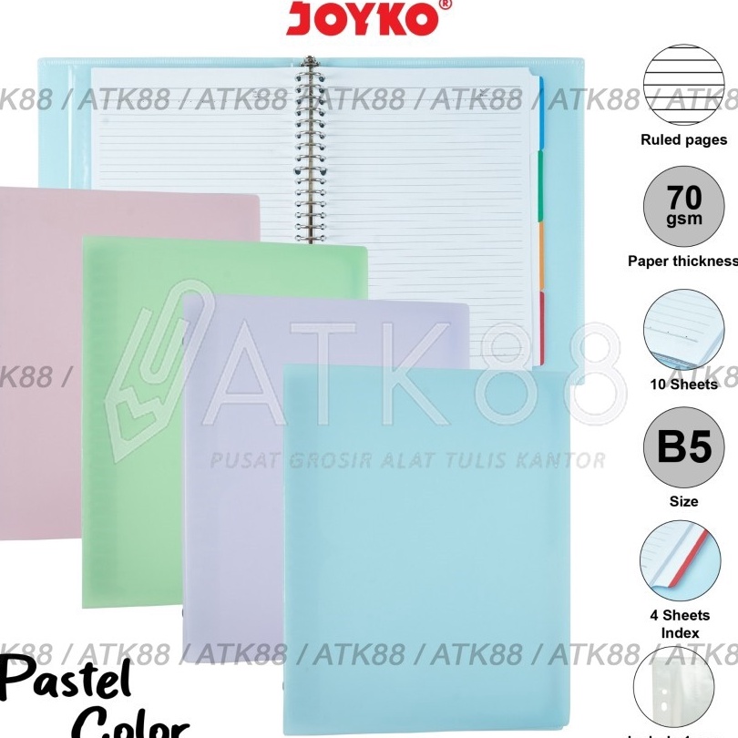 

[☛ J㊖15N] Binder Note Pastel Joyko B5 MHPT-143/ pasti.dikirim.!!