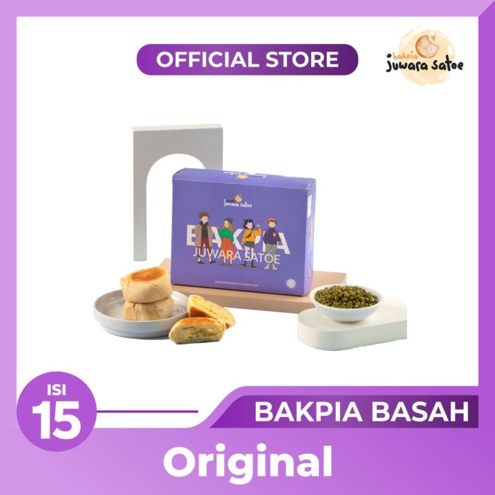 

Baru Bakpia Basah Kacang Hijau Original Isi 15 - Bakpia Juwara Satoe Jogja