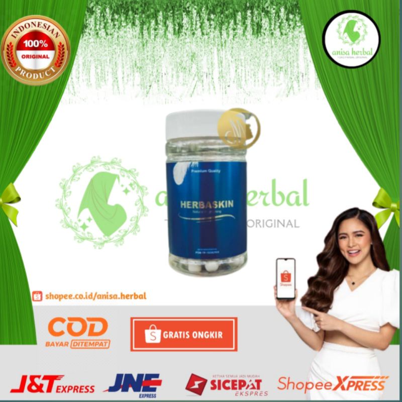 HERBASKIN - Herbaskin Asli Kapsul Pemutih isi 50 Herbaskin Natural Brightening Suplemen