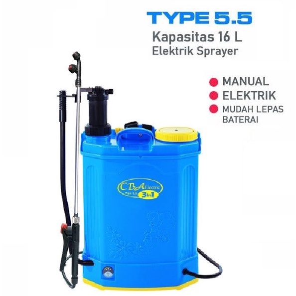 TERMURAH Sprayer Electric CBA tipe 5.5 elektrik + manual 16 Liter 3in1