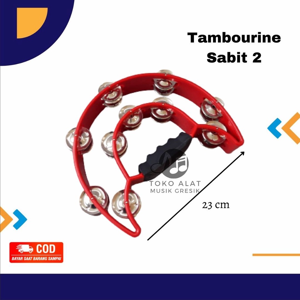 Alat Musik Tambourine Hadroh Ecrek El Sabit Bulan Tambne Gereja