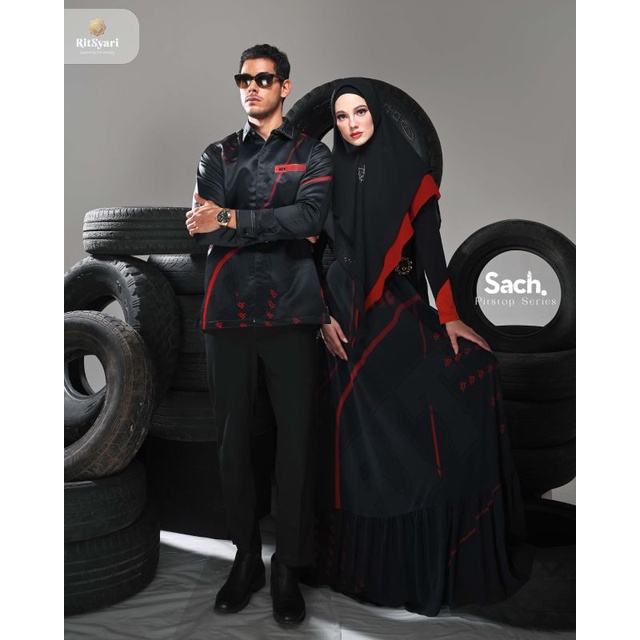 [RITZ SYARI] GAMIS SYARI / DRES SET PRINTING "SACH PITSTOP SERIES SET" BY RITZ SYARI