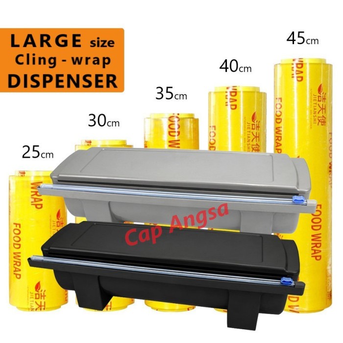 Best Seller Plastik Wrap Makanan Besar Cling Wrap Dispenser Large Sliding Cutter