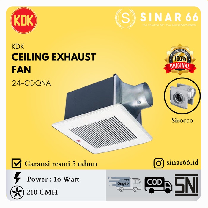 Kdk Ceiling Exhaust Fan Plafon Sirrocco 24 Cdqn 24Cdqn