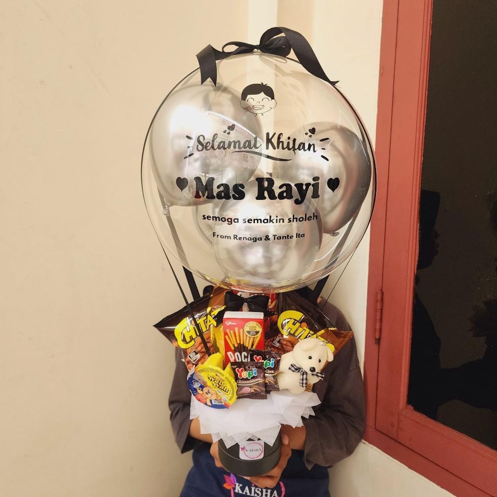 Murah Buket Balon Small Bucket Snack Bouquet Balon Small Sbtm84