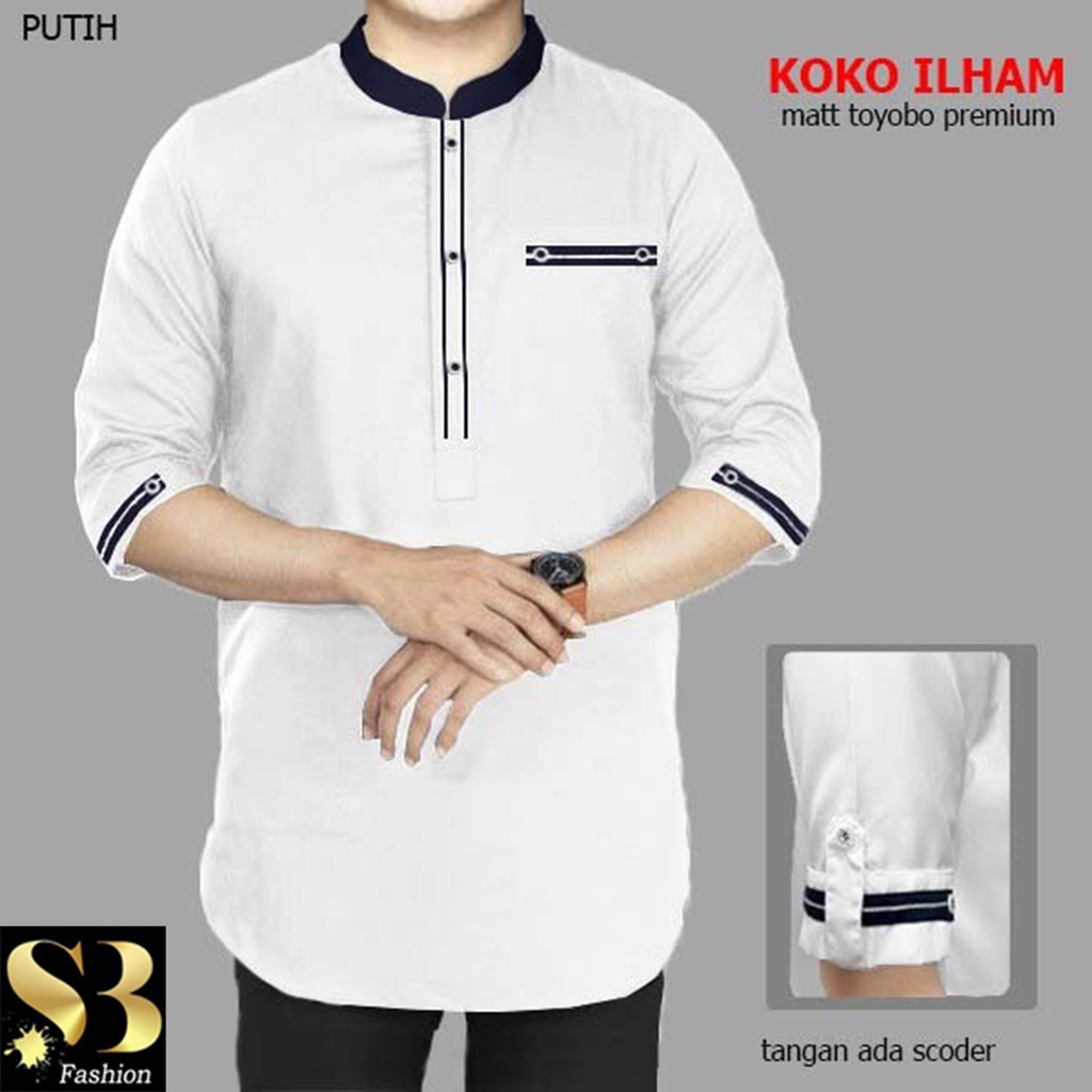 Bju Terbaru Kpko Bj Muslim Pria Pakaian Elegant Atasan Muslim Kemko Sajuak Putih Koko Dewasa 2026 Ke