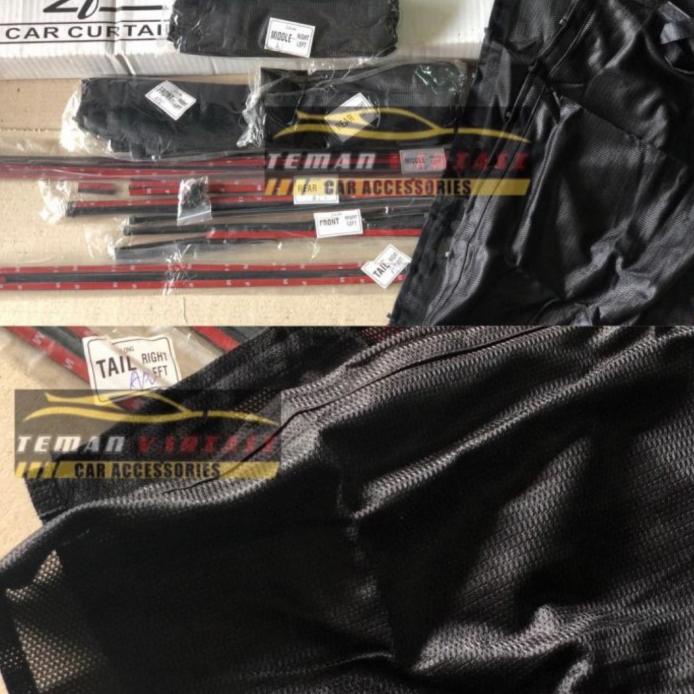 Hordeng Horden Gorden Tirai Mobil Apv Abu Cream Crem Putih Full Set 3M