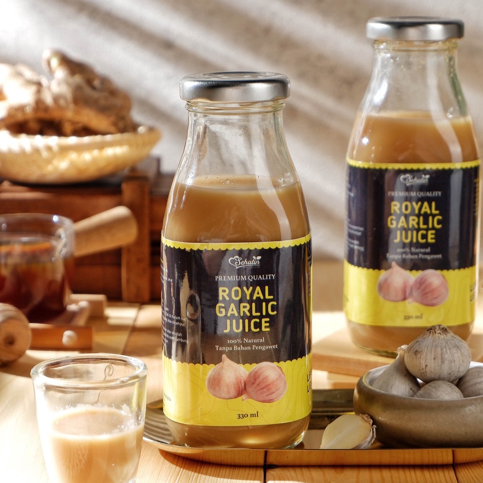 

DIJAMIN BARU Jus Bawang Putih Tunggal ROYAL GARLIC JUICE 100% Alami Tanpa Pengawet Bawang Putih Lanang Jahe Merah Lemon Cuka Apel Madu