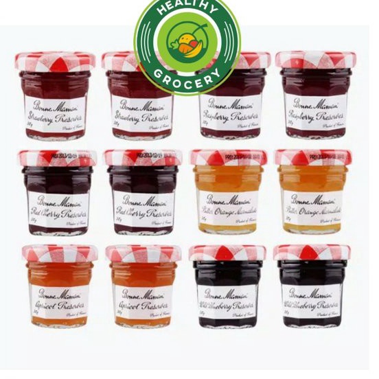 

KUALITAS TERBAIK Bonne Maman 30gr Selai Orange Marmalade Strawberry Blueberry Apricot Honey Raspberry