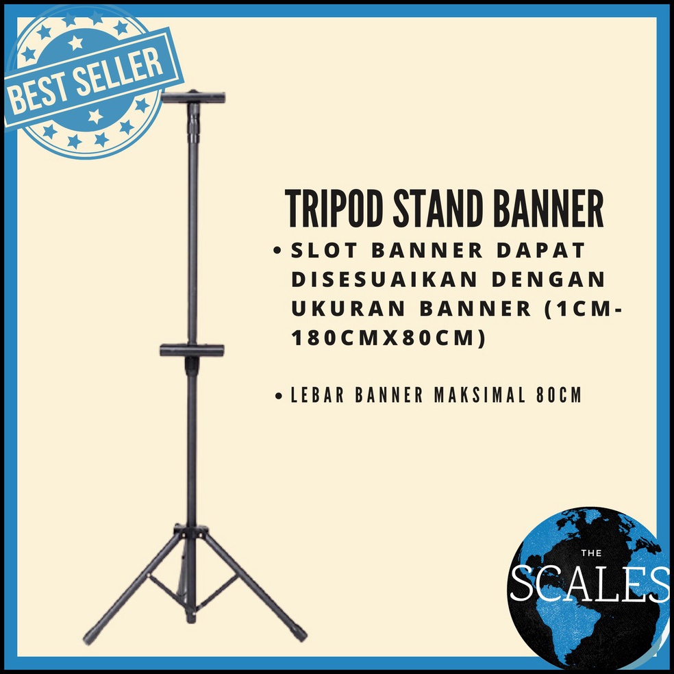 Big Sale.. Tripod Stand Banner 2 Sisi / Tripod Stand Frame / Tripod Standing Banner / Tripod Stand b
