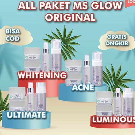 Ð VII 51021 MS Glow Paket Wajah Whitening | Acne | Ultimate | Luminous Dengan Day Cream/ Daily BB Cr