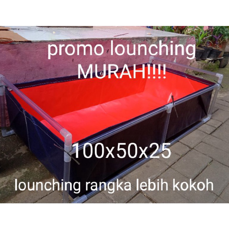 Recomended.. kolam terpal special rangka 100x50x25