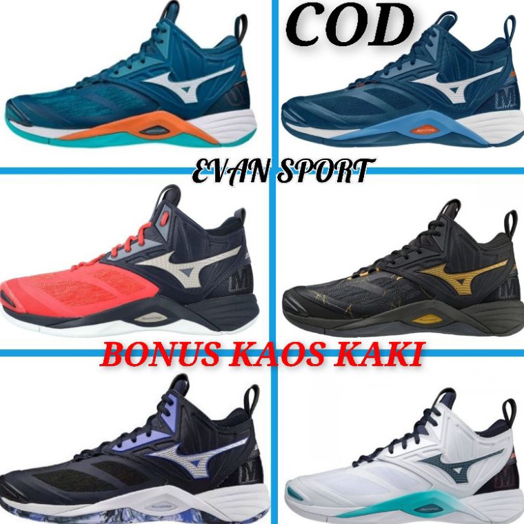 Terbaik.. COD Sepatu Voli Mizuno Wave Momentum Import Promo Sepatu Volley Sepatu Sepatu Mizuno Wave 