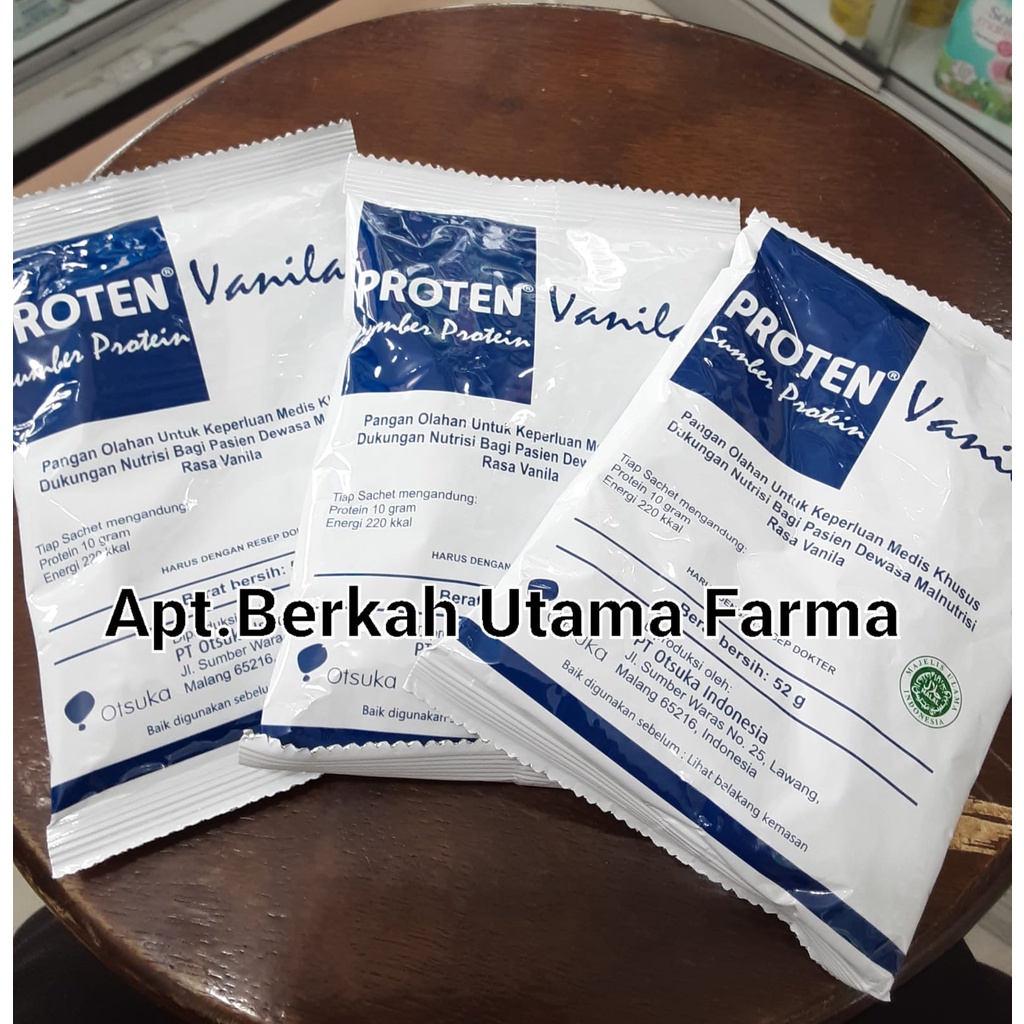 Proten Vanila Sachet 52gr - Susu Protein, malnutrisi