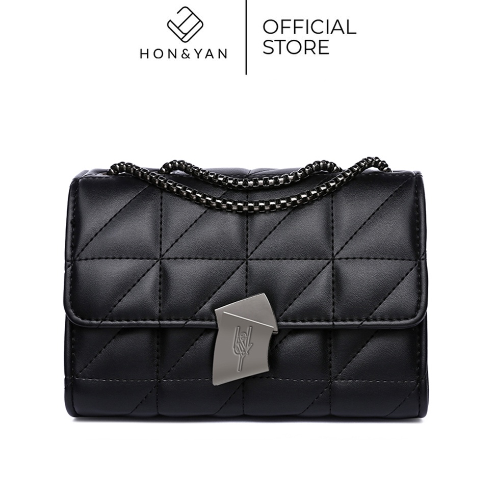 SALE [HONYAN] Tas Selempang Wanita Kekinian Branded Hitam Elegant Terbaru Tas Pesta Undangan Kondang