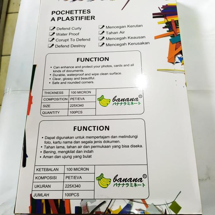

Plastik laminating F4. merk banana