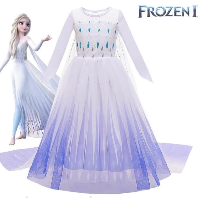New Sale Kostum Frozen 2 Elsa Baju Dress Pesta Anak Princess Elsa Anna Original