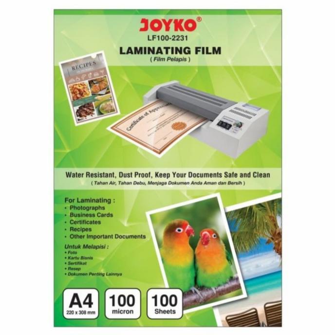 

JOYKO Plastik Laminating LF100-2231 ukuran A4 100 Lembar