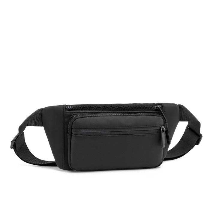 tas selempang pria Tas Selempang Pria import Waterproof Waistbag Sling bag Tas Pinggang - Hitam(C2O8