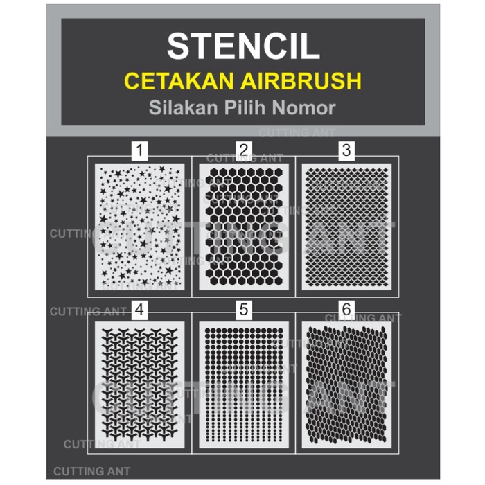 

Best Seller Stencil Cetakan Airbrush