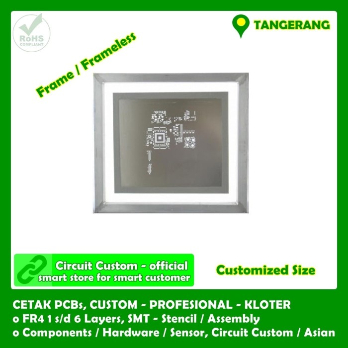 

Best Seller Cetak Pcb + Smt Stencil / Only Smt Stencil Including Frame / Frameless
