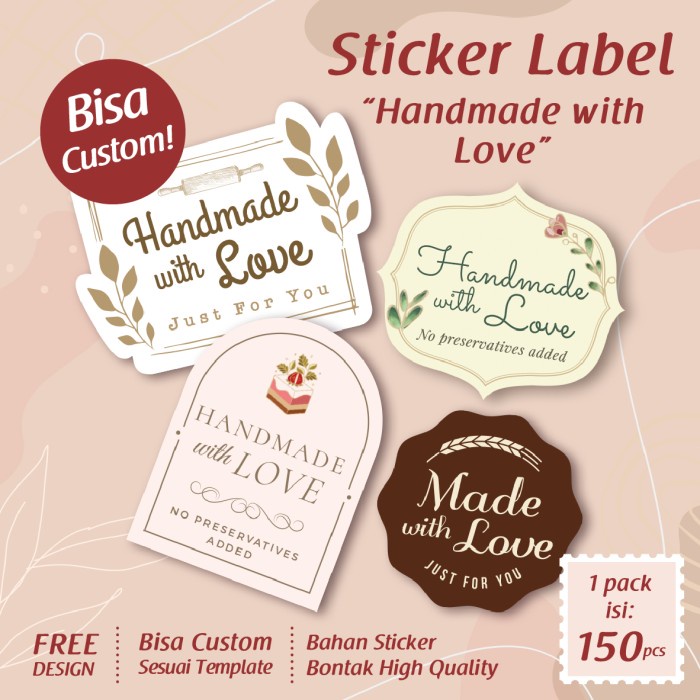 

[ISI 150pcs] Stiker Homemade/ Sticker Label/ Sticker Packaging