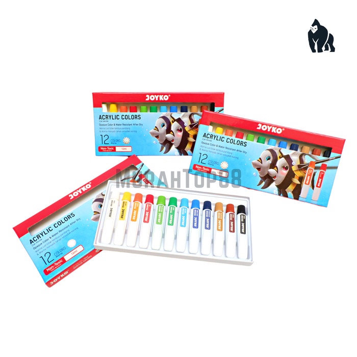 

Cat Akrilik Anak Joyko 12 Warna / Acrylic Color Acc-12Ml Set