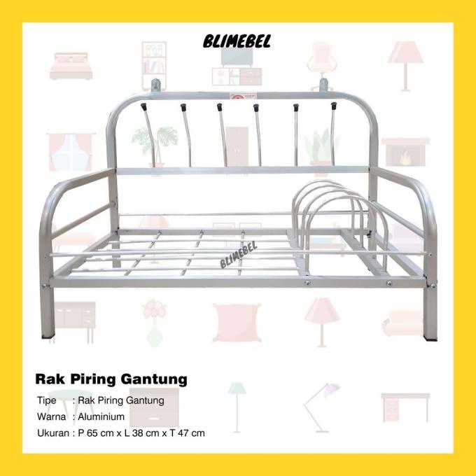 Rak Piring Gantung Aluminium / Rak Dapur Gantung Almini Fadhilja