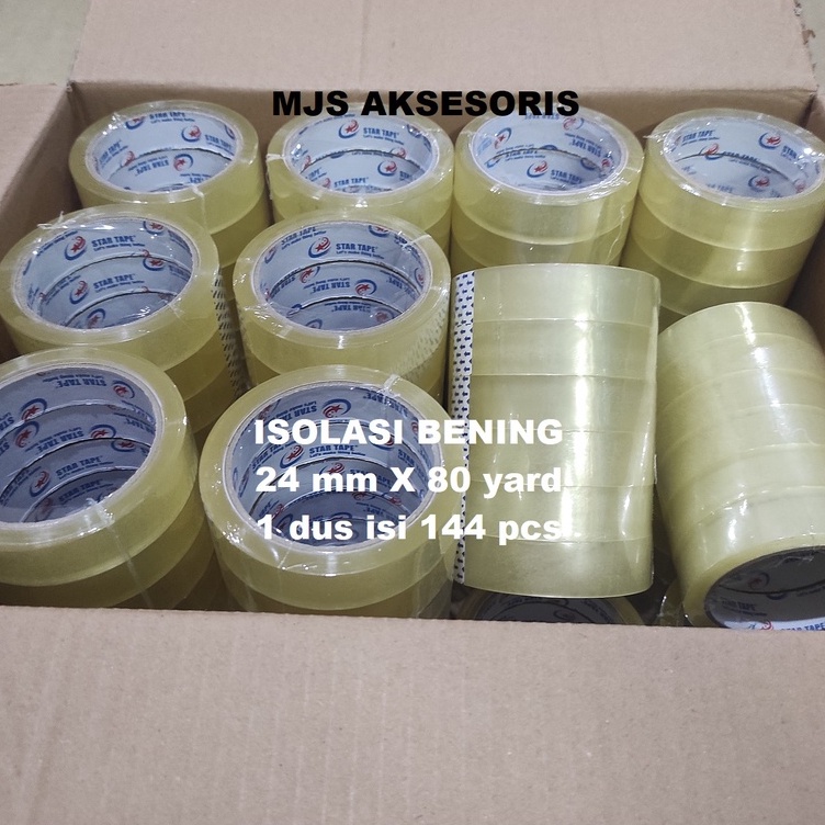 

SOLASI / ISOLASI / SOLATIP / LAKBAN 1 INCH (24MM) 80 YARD STAR TAPE BERKUALITAS