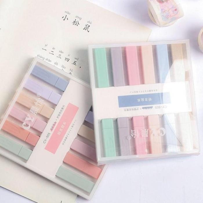 

PREMIUM (READY) HIGHLIGHTER PEN DOUBLE TIP SET 6 PCS STABILO PASTEL