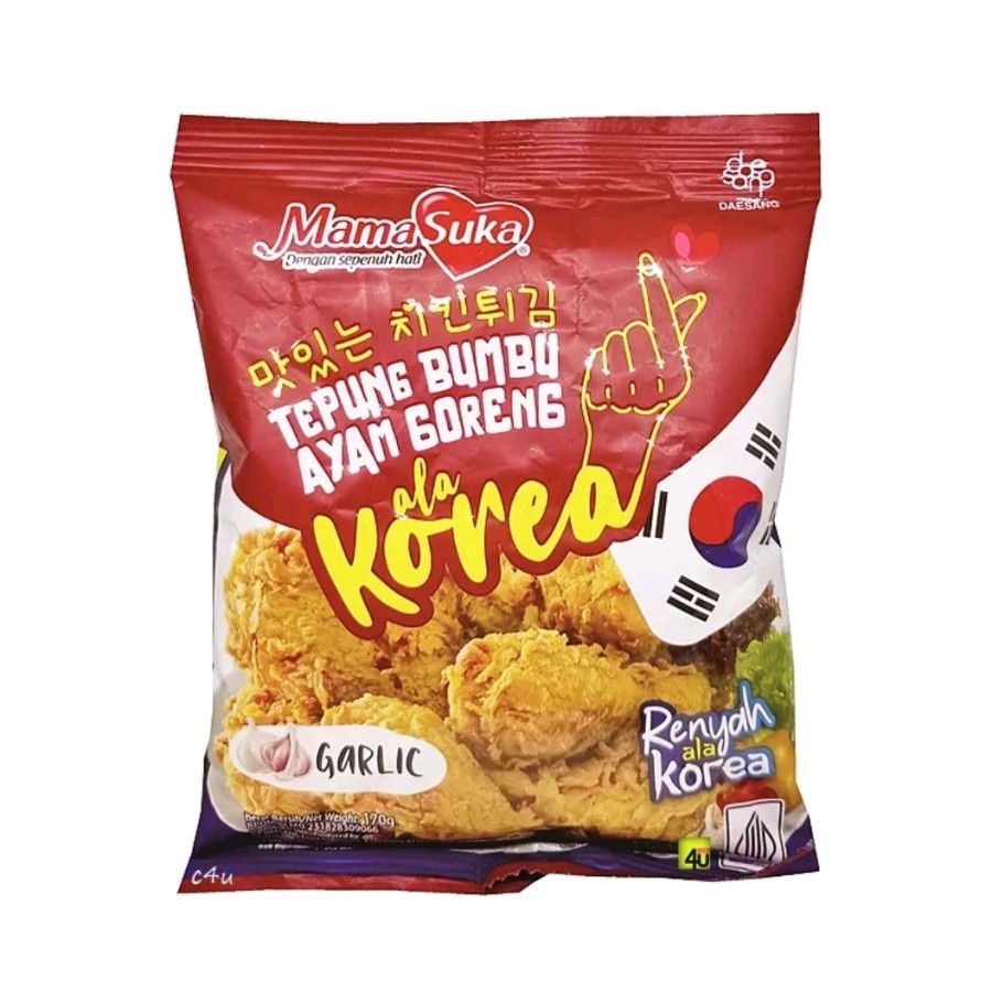 

MAMASUKA TEPUNG BUMBU AYAM GORENG ALA KOREA GARLIC 170 GR