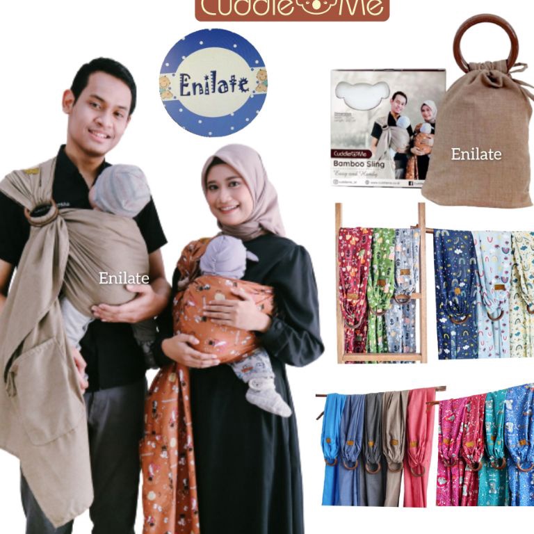 TERBAIK. Bamboo Sling AirSling Cuddle Me RingSling Gendongan Bayi Instan Gendongan Cuddleme Samping 