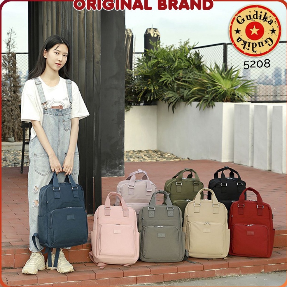 BOOMING. GUDIKA Audy 5208 Tas Ransel Laptop Wanita USB Portable Charger Backpack Wanita Remaja Tas L
