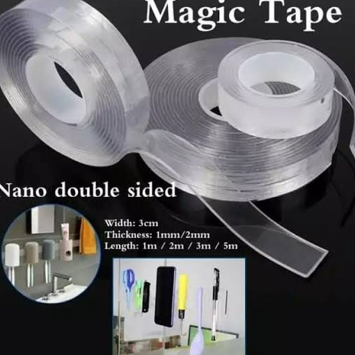 

Dijual Murah❋ Double Tape Nano Transparan 2 Sisi Super Kuat Nano Double Tape 3M,5M Q62 ✺