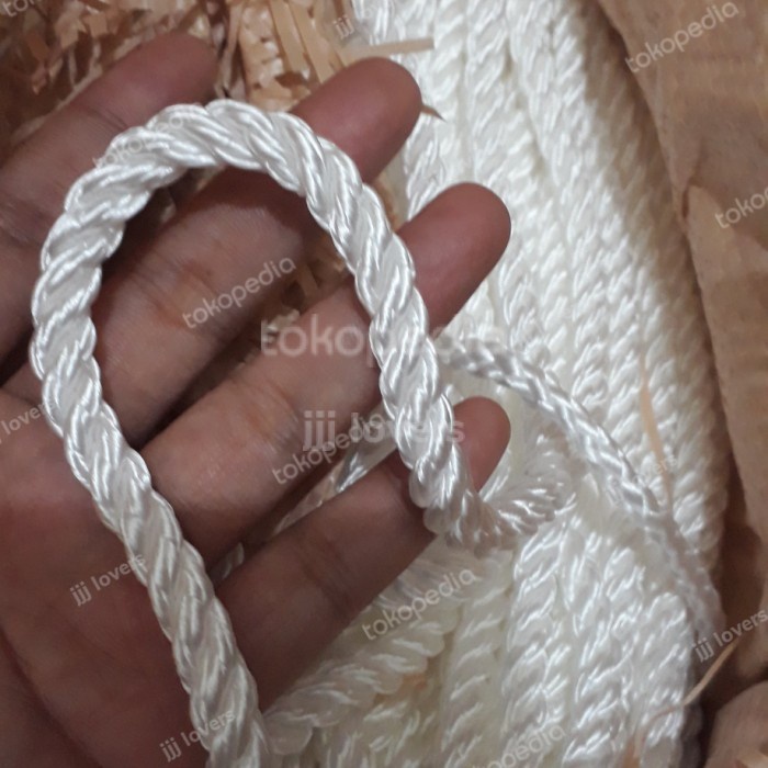 Terlaris Tali Tambang Nylon Tali Nilon Tambang Putih Tambang Nylon 6Mm Per 50 M