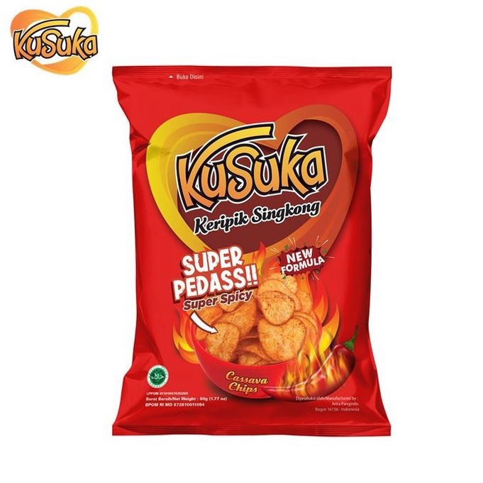 

Kusuka 50 gr SUPER PEDAS Keripik Singkong