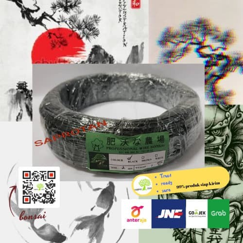 Latins Kawat Bonsai Aluminium Hitam 2 Mm 1 Kg (Peralatan Bonsai)